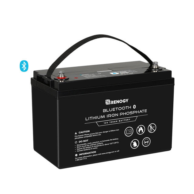 Renogy 12V 100Ah Lithium Iron Phosphate Battery w/ Bluetooth